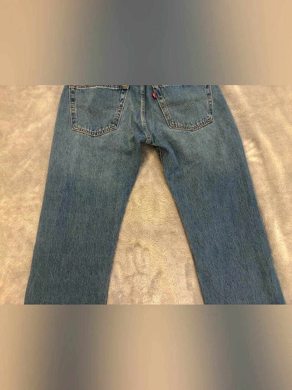 Men’s Levi Strauss 501 Original Blue Medium Wash Straight-Leg Jeans 31 X 32